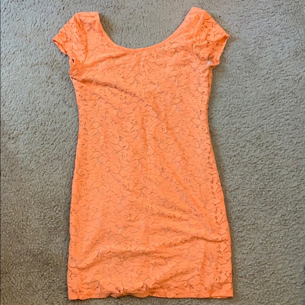 Orange work and/or casual party dress